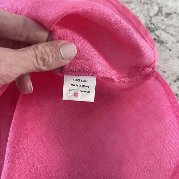 Hiho Tortola 100% Linen Tank Top Women’s Size Small Tunic Pink Boho Lagenlook - Picture 9 of 9